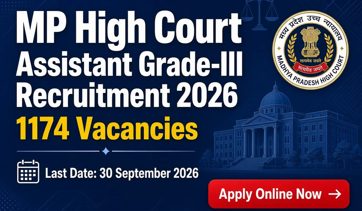 MP High Court Assistant Grade-III Recruitment 2026 - Apply Online